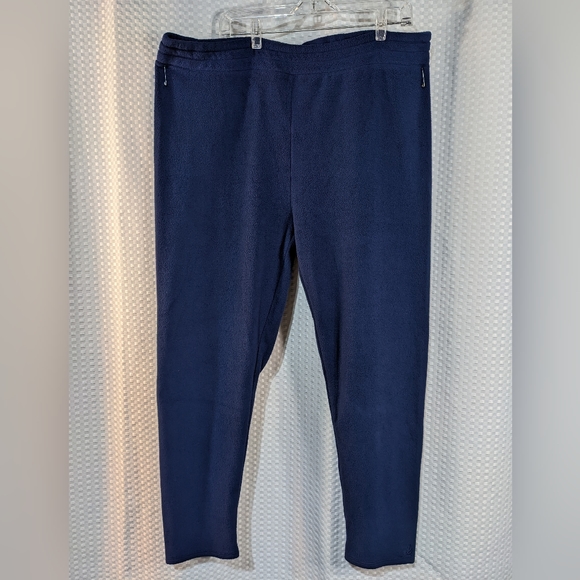 Cuddl Duds fleece lounge pants navy skinny leg size 3X fleece wear with stretch - Picture 9 of 11